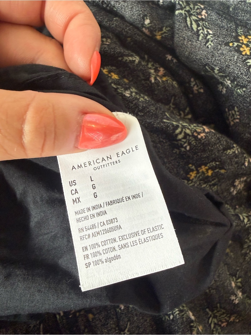 AE Black Floral Sleeveless Maxi Dress - Picture 10 of 10